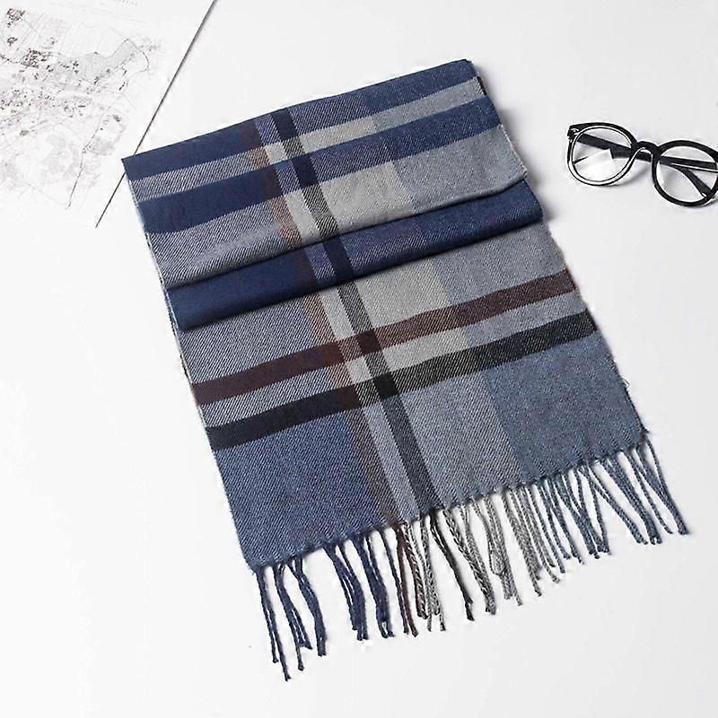 Super soft classic literary plaid imitation cashmere feel winter scarf thickened and warm all-match (No.5) | Fruugo SG
