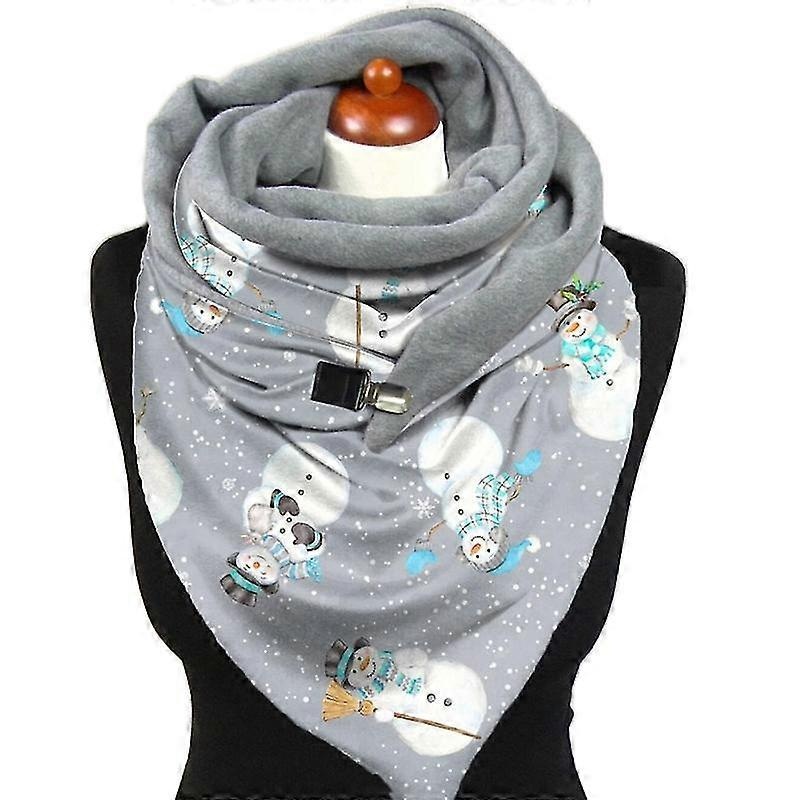 Winter Warm Large Scarf Christmas Santa Snowman Blanket Shawl Wrap With Clip | Fruugo SG