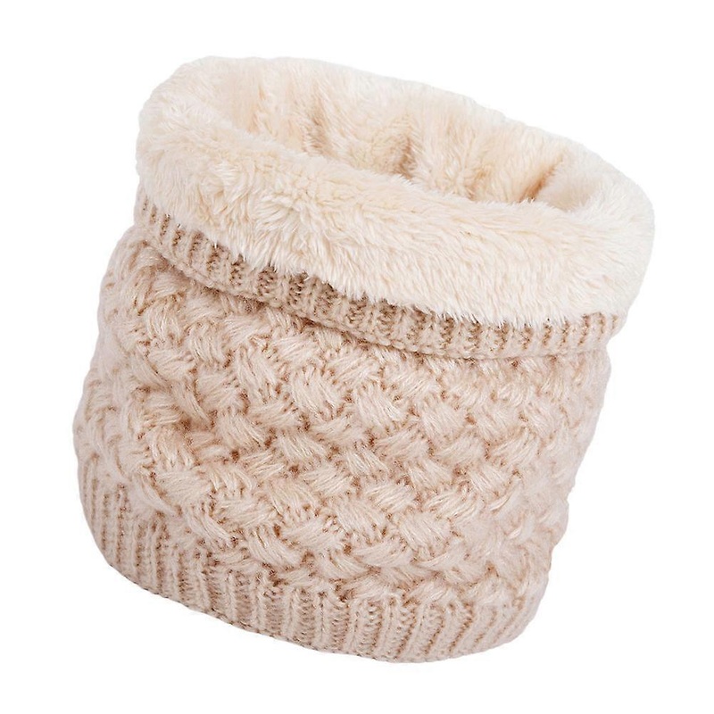 Winter Warmth Cute Scarf Single Loop Neck Warmer Ladies Girls Beige 24×22 Cm Windproof 1Set | Fruugo SG