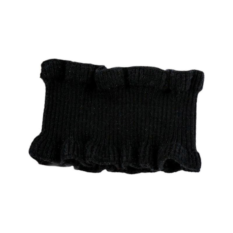 Women Knitted Ruffles False Collar Lady Winter Turtleneck Windproof Solid Girl Detachable Scarf Wrap False Collars  Black | Fruugo SG