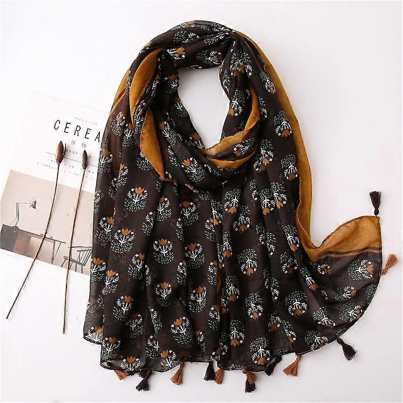 Women’s Boho Scarf Lightweight Floral Print Scarf Fall/Winter Fashion Fringe Scarf Shawl,Birthday Gift,Christmas Gift-SL2003-013 | Fruugo SG