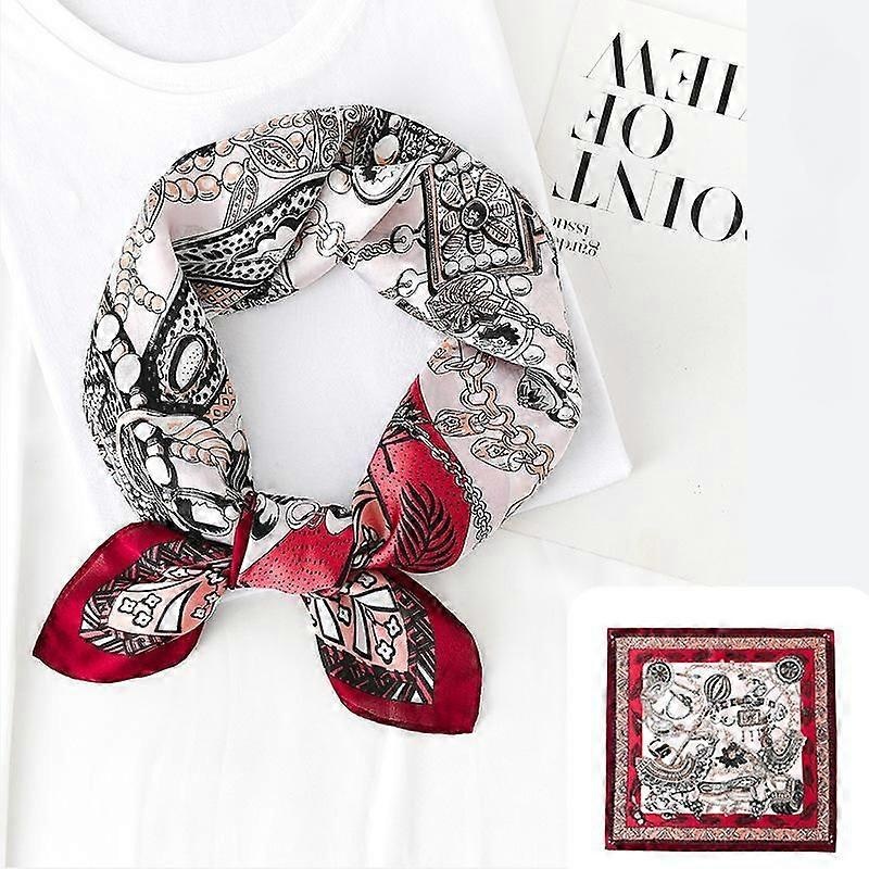 Women’s Silk Touch Scarf Medium Square Satin Bandana ,Red | Fruugo SG
