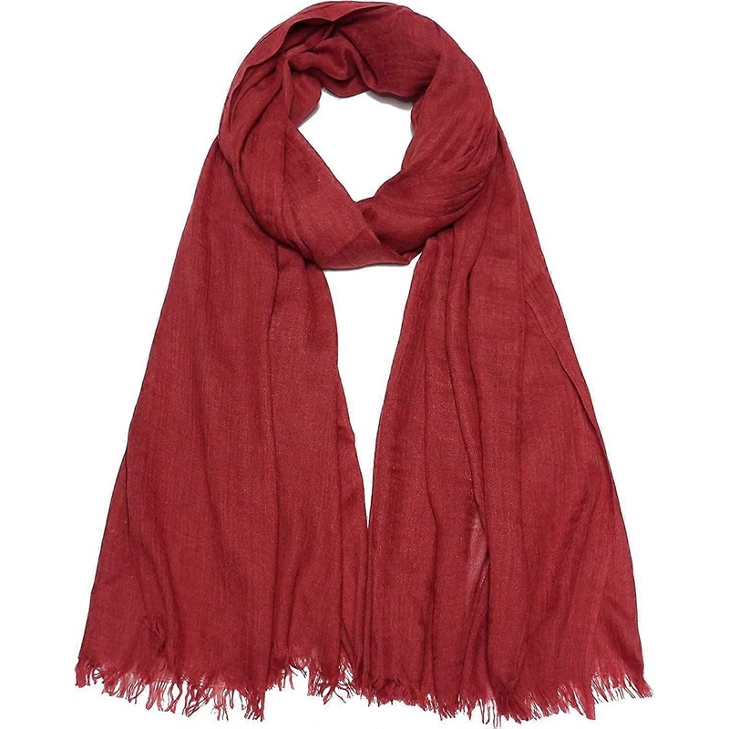 Women Summer Scarfs Lightweight Large Long Gauze Shawl Linen Beach Wrap Plain 7543-Red | Fruugo SG