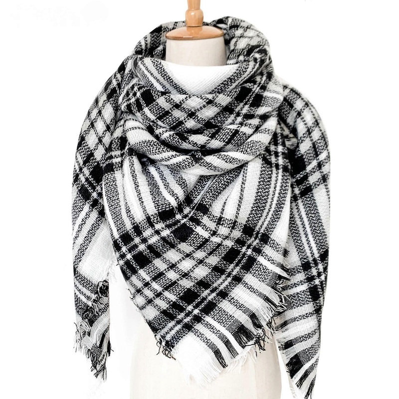 Women Tartan Scarf – Winter Long Scarves Plaid Warm Wraps Wool British Style For Ladies Spinning Tassel Shawl Long Stole,04 | Fruugo SG