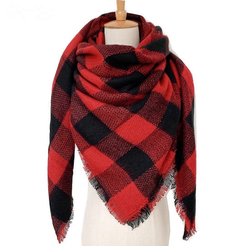 Women Tartan Scarf – Winter Long Scarves Plaid Warm Wraps Wool British Style For Ladies Spinning Tassel Shawl Long Stole | Fruugo SG