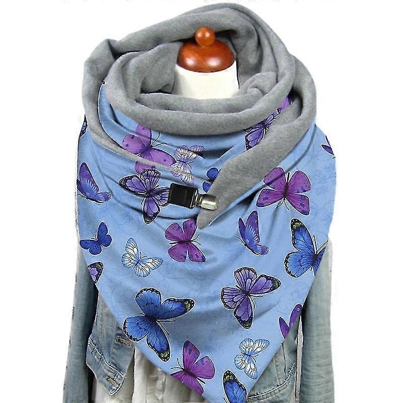 Women Winter Warm Large Scarf Butterfly Rainbow Shawl Wrap Blanket With Clip | Fruugo SG