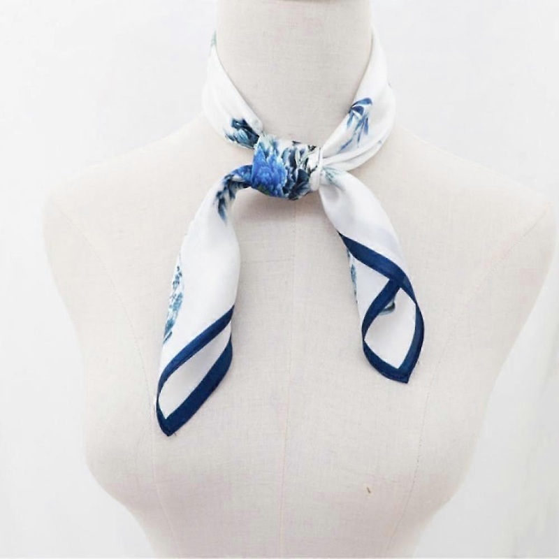 Chiffon Scarf Square Neck Scarf Handkerchief Vintage Ribbon Scarf for Ladies and Girls-14 | Fruugo SG