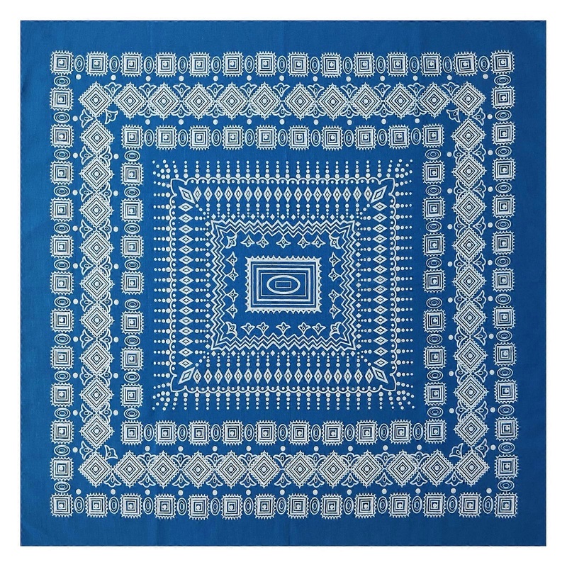 Geometric Pattern Headscarf for Casual Formal Square Pocket Vintage Bandanas Hiphop Head Scarf Outdoor Sport Neckerchief  Royal Blue | Fruugo SG