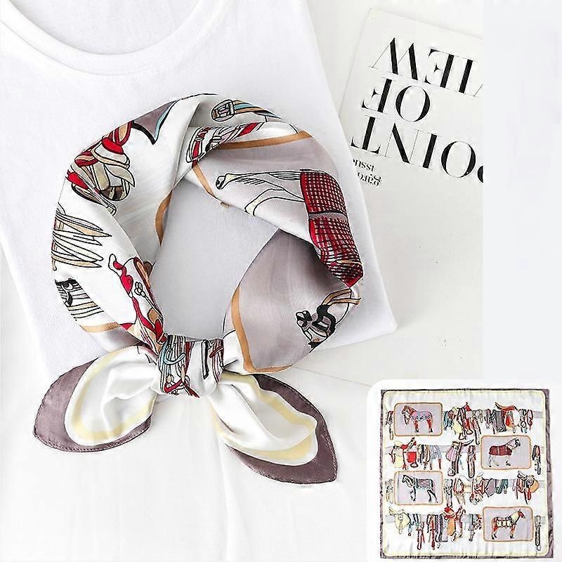 Gift For Girlfriend Women’s Silk Touch Scarf Medium Square Satin Bandana,Gray | Fruugo SG