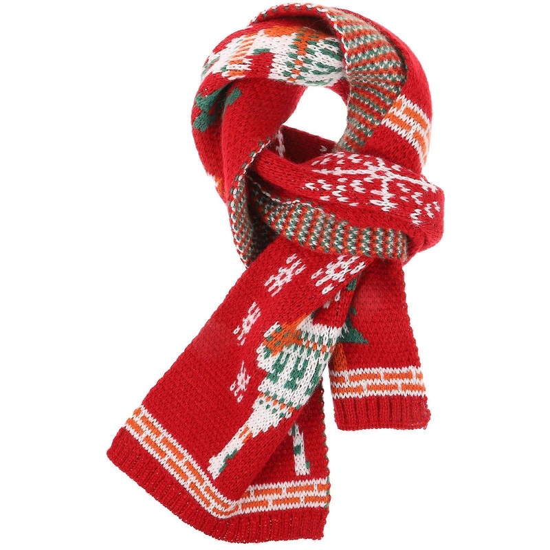 Knit Scarf Toddler Girl Warmth Winter Christmas Season Red 124x19cm Woolen Yarn 1Pcs | Fruugo SG