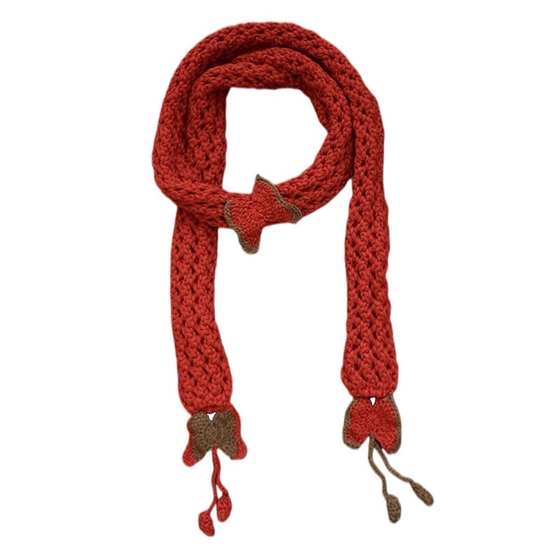 Knit Skinny Scarf For Women Neckerchief Hangbag Handle Wrap for Women Handbag Wrap Handle Belt Choker  Red | Fruugo SG