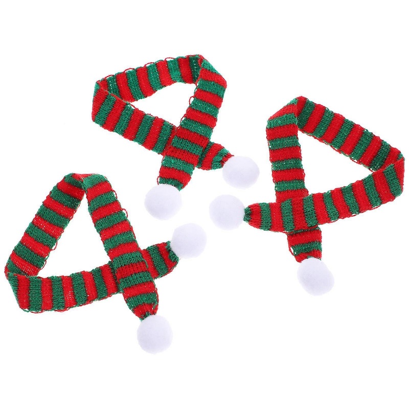 Mini Scarves for Christmas Material Red Color 3Pcs | Fruugo SG