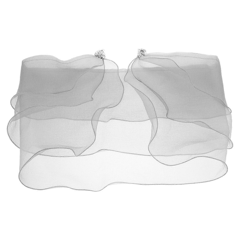 Shawl for Women Wedding Bridal Shawl Three-Layered Polyester Grey 47.50X29.00X0.70CM Rolled Edge 1Pack | Fruugo SG