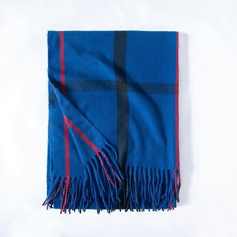 Soft Classic Check Plaid Winter Scarf for Men and Women – Warm and Stylish-Blue | Fruugo SG