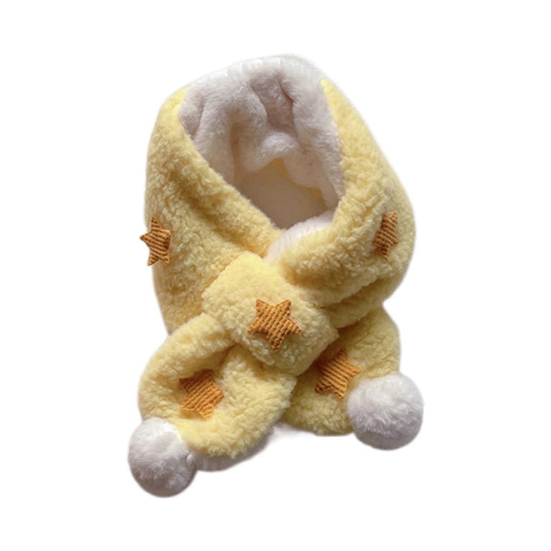 Warm Winter Scarves Cute Cartoon Star Scarf Kids Boys Girls Soft Plush Thicken Neck Cover Children Scarf(for 0-2Years)  Yellow | Fruugo SG
