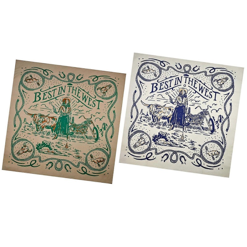 Western Pattern Bandannas 2PCS Fashion Square Kerchief Motorcycling Headscarf Street Dance Headwrap Multiuse Bandanas | Fruugo SG