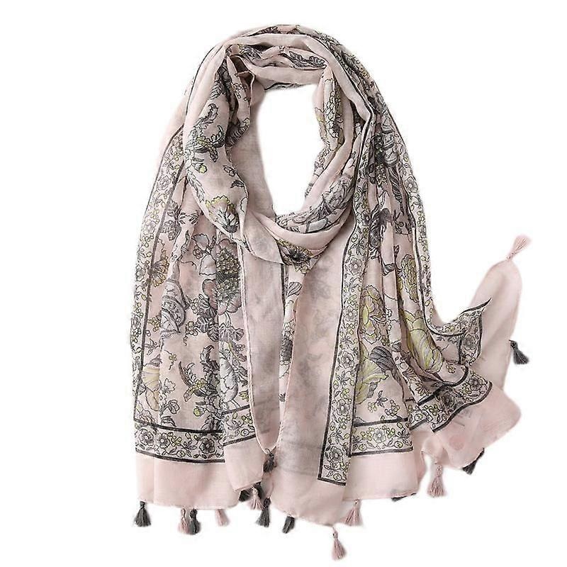Women’s Boho Scarf Lightweight Floral Print Scarf Fall/Winter Fashion Fringe Scarf Shawl,Birthday Gift,Christmas Gift-SL2003-008 | Fruugo SG