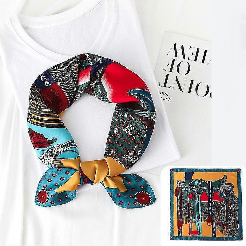 Women’s Silk Touch Scarf Medium Square Satin Bandana Gift For Girlfriend,Mother-03 | Fruugo SG