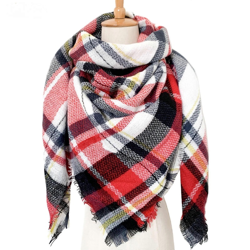 Women Tartan Scarf – Winter Long Scarves Plaid Warm Wraps Wool British Style For Ladies Spinning Tassel Shawl Long Stole,15 | Fruugo SG