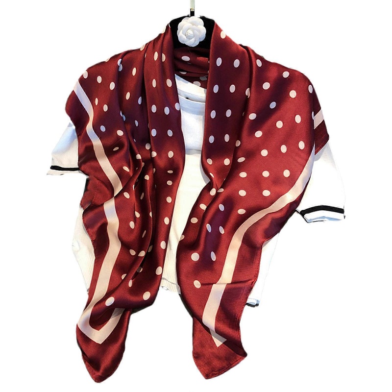 90x90cm Fashion Color Matching Printed Scarf Women Silk Satin Hijab Scarf Luxury Square Shawl Headband Bandanas Turban  D3 | Fruugo SG