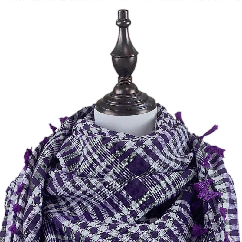 Breathable Shemagh Tacticals Desert Scarf Wrap Winter Shawl Neck Warmer Cover Head Wrap Windproof Tassels Scarf  Purple | Fruugo SG
