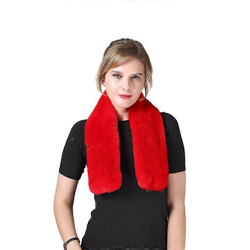 Evago Fur Collar Scarf for Women Faux Fur Scarves Neck Shrug for Fall Winter Long Rectangle Faux Fur Warm Soft Furry Wrap Around Loophole Scarf | Fruugo SG