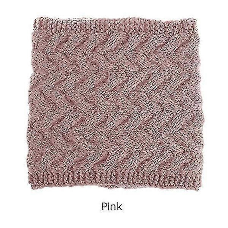 Fashion Winter Warm Collar Scarf Women Knitted Coarse Wool Collar Scarf (pink) | Fruugo SG