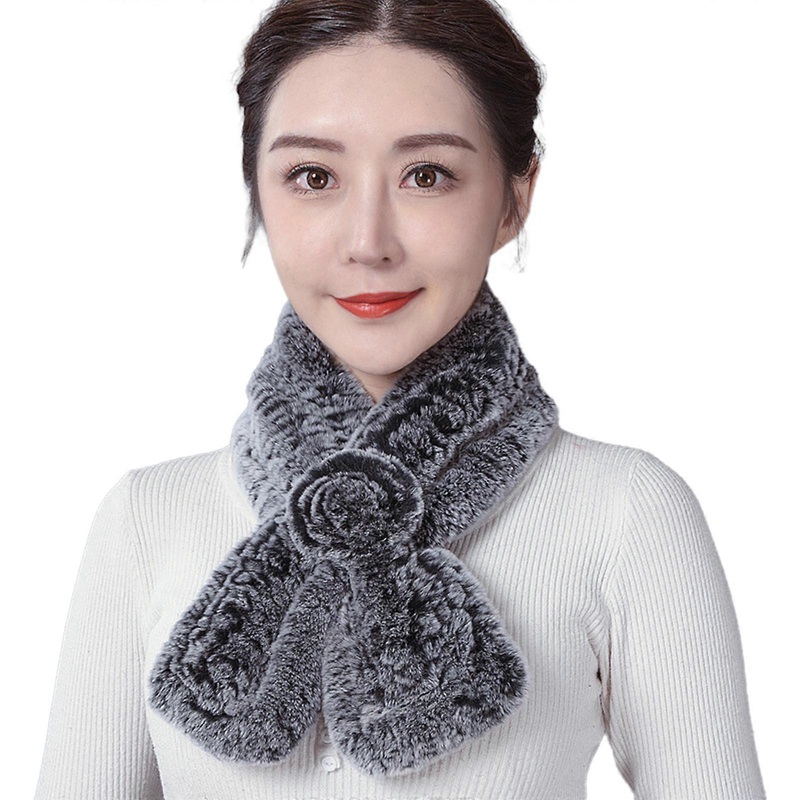 Faux Furs Scarf Winter Warm Furry Neckerchief Double Sided Shawl Wrap Neck Warmer Stylish Female Photo Props Neckwrap  frost black | Fruugo SG