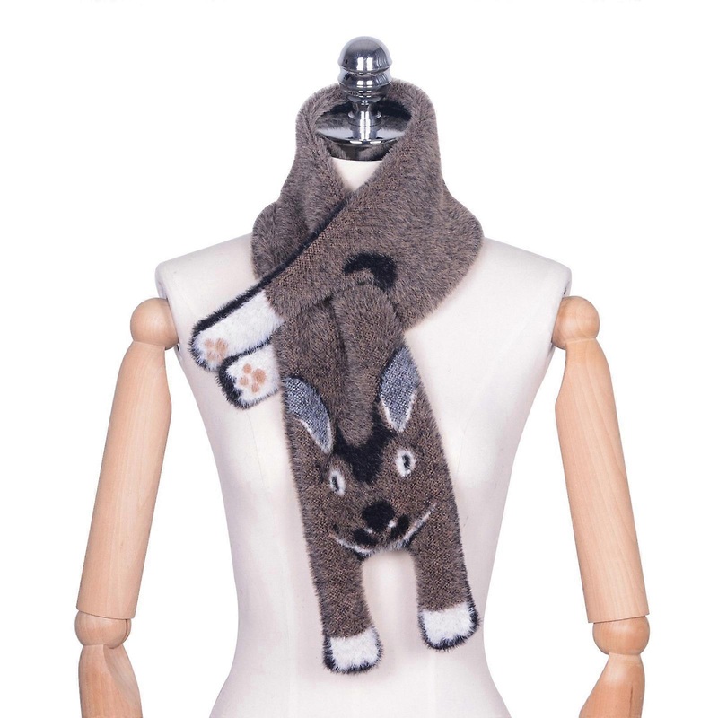 Furry Faux Mink Scarf for Women Soft Thicken Cartoon Plush Neck Scarf Neck Warmer Lady Winter Outdoor Activity Neck Wrap  Gray 3 | Fruugo SG