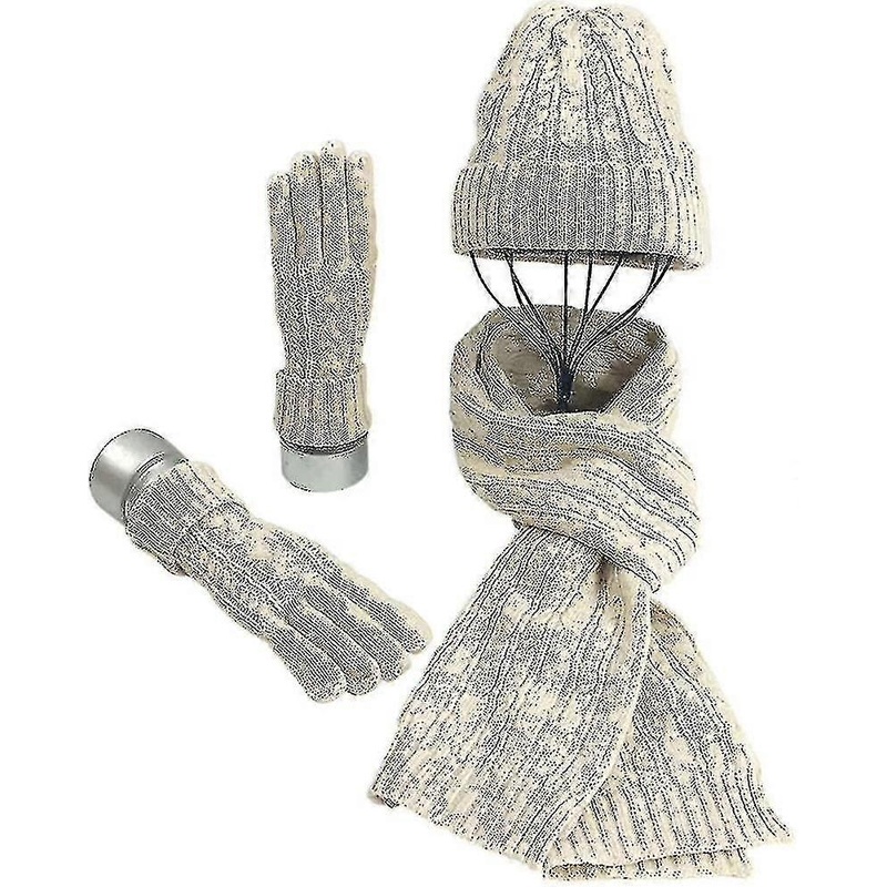 Hat, Scarf & Glove Sets For Women – 3 In 1 Winter Thick Knit Set | Fruugo SG