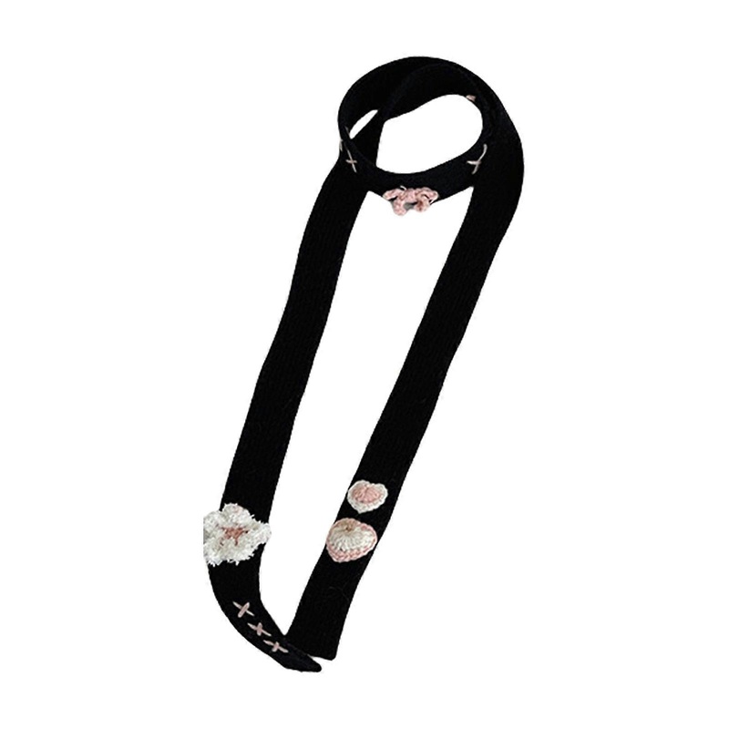 Knit Skinny Scarf For Women  Neckerchief Hangbag Handle Wrap for Women Handbag Wrap Handle Belt Choker  Black | Fruugo SG