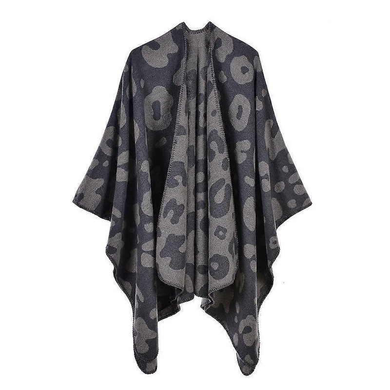 Leopard Print Pashmina Shawl Wrap Winter Poncho Cashmere Feel Cape for Women | Fruugo SG