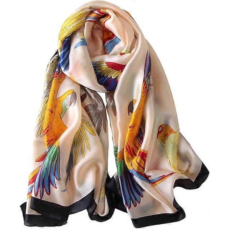 Long Satin Scarf Fashion Designer Scarf Lightweight Wraps | Fruugo SG