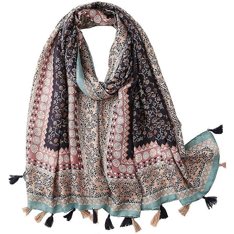 Scarf Women Floral Printed Fashion Fringed Wraps Elegant Shawl Ladies Scarves | Fruugo SG