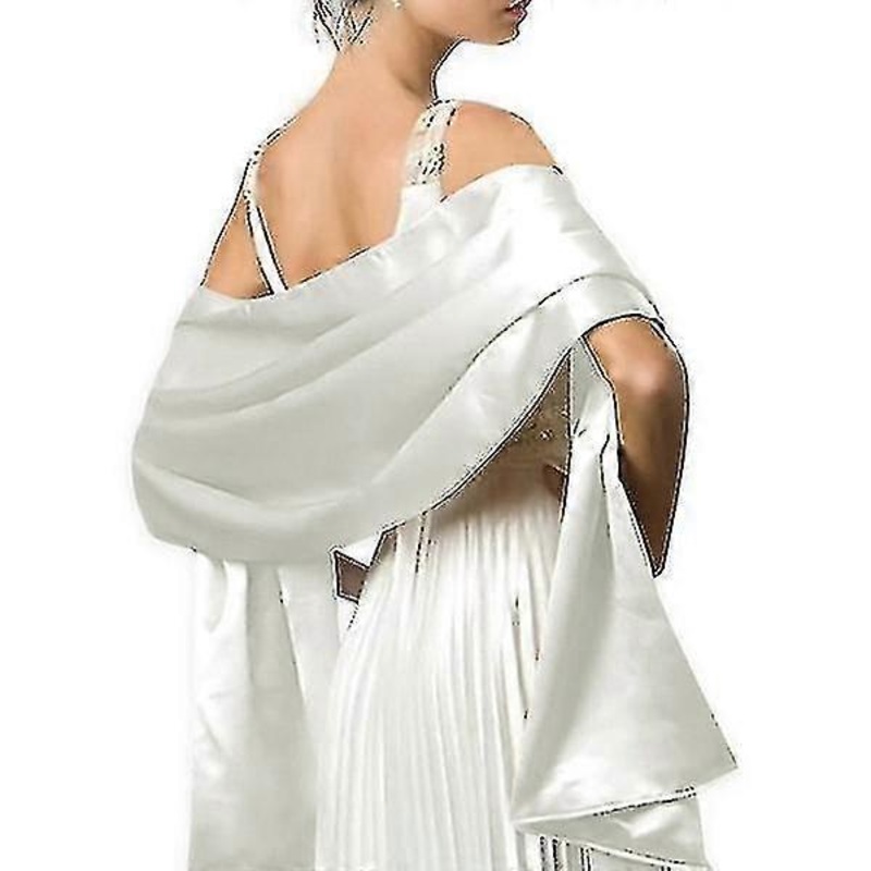 soft satin silk scarve suitable for dresses women accessories white | Fruugo SG