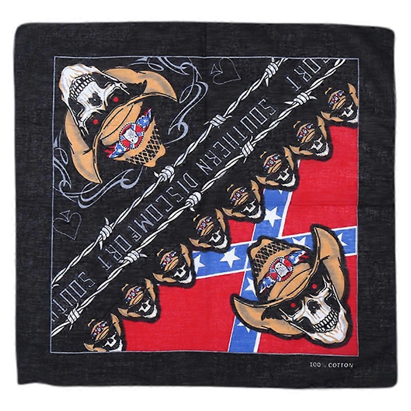 Unisex Cotton Hip Hop Bandana Headwear Flaming Skull Eagle Printed Hair Band for Head Sqaure Scarf Neck Wrap Mask Wristb  Black | Fruugo SG