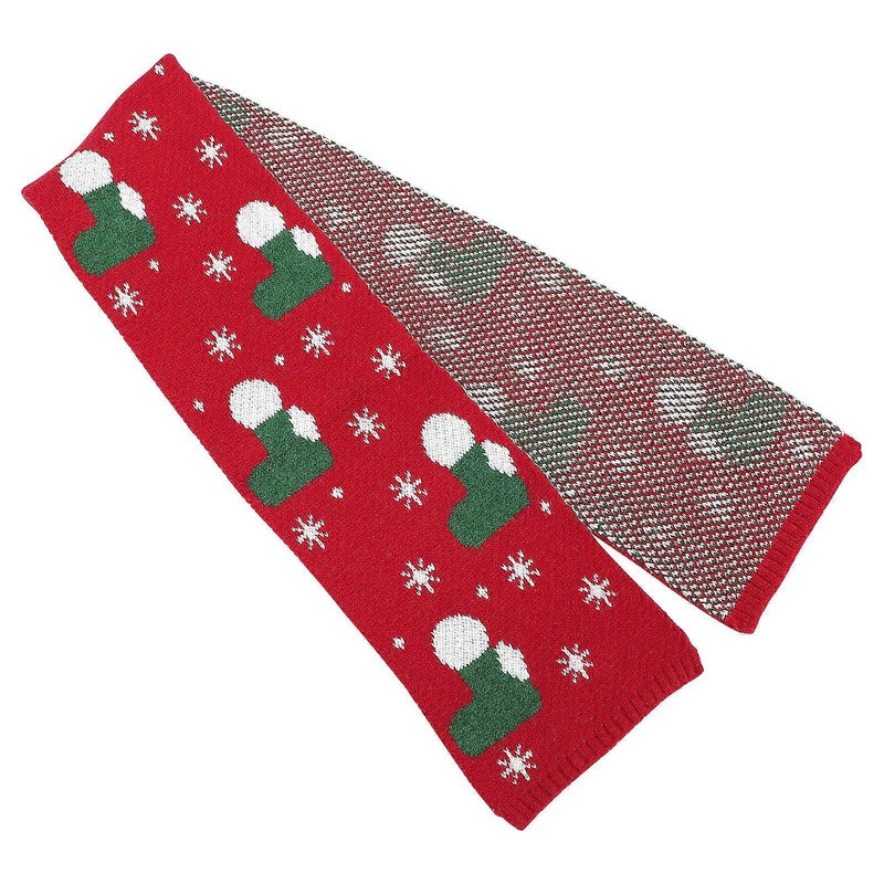 Warm Scarf Knitted Accessory for Winter Christmas present Children Red 124X19CM 1Pack | Fruugo SG