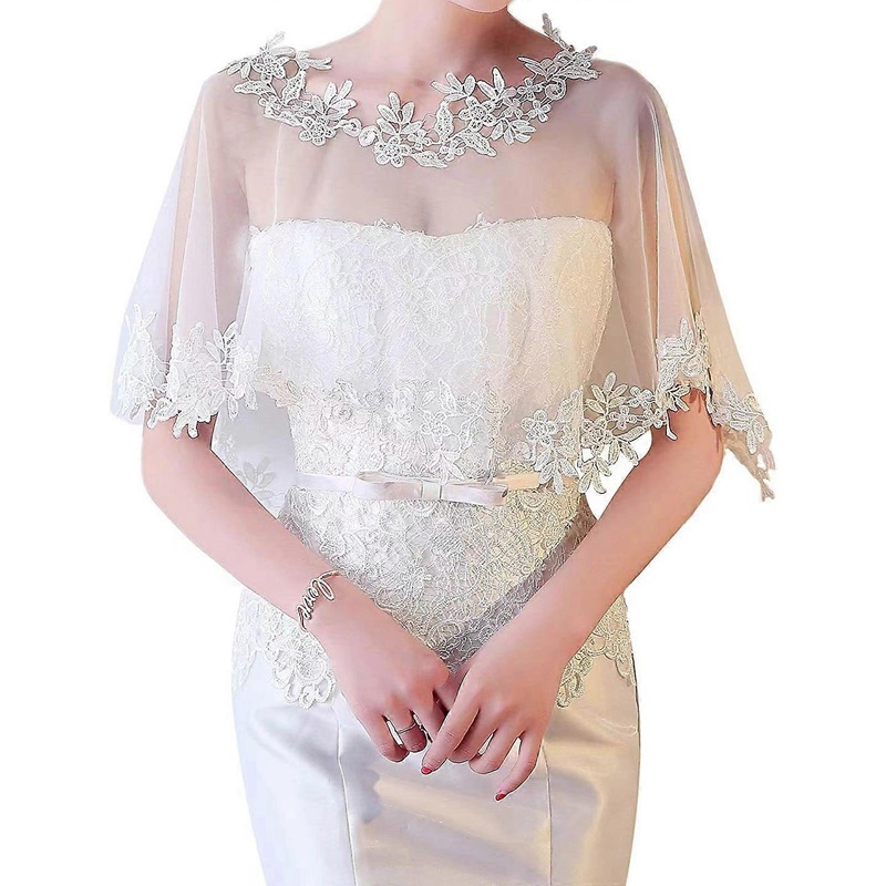 Wedding Wrap Shawl Shoulder Wrap Wedding Ceremony Bridal Shawl for Bride DanceParty Shawl Wrap Engagement Accessories  White | Fruugo SG