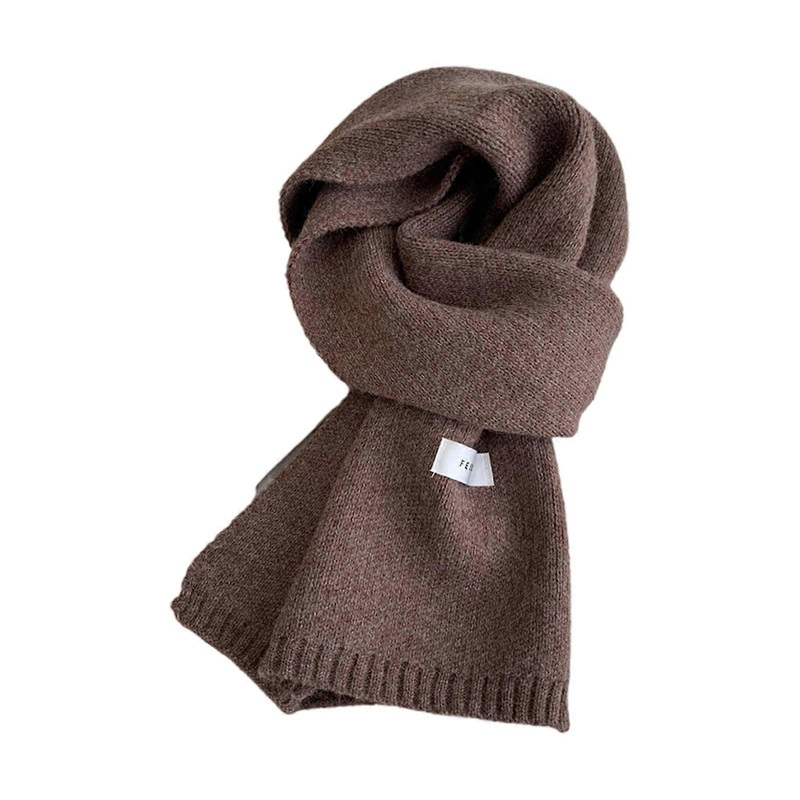 Women Autumn Winter Solid Color Scarf Slim Neckerchief Soft Multi Color Warm Knitted Ins Neck Pashmina All-match Shawl  smart color | Fruugo SG