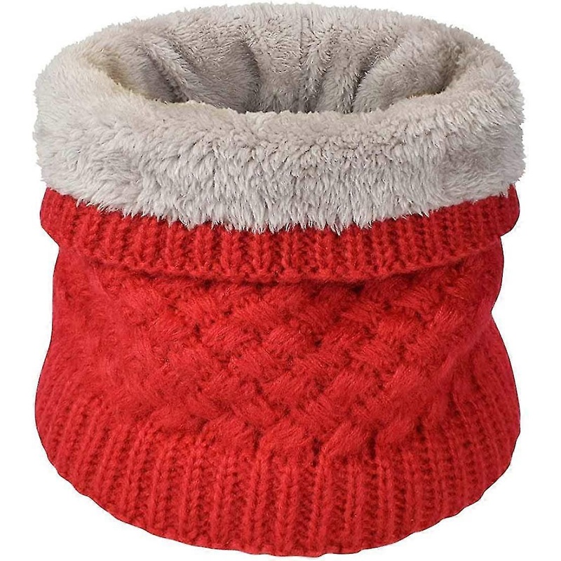 Women Knitted Snood Scarf Loop Fur Neckerchifor Ef Lady Neck Warmer Wrap Scarves | Fruugo SG