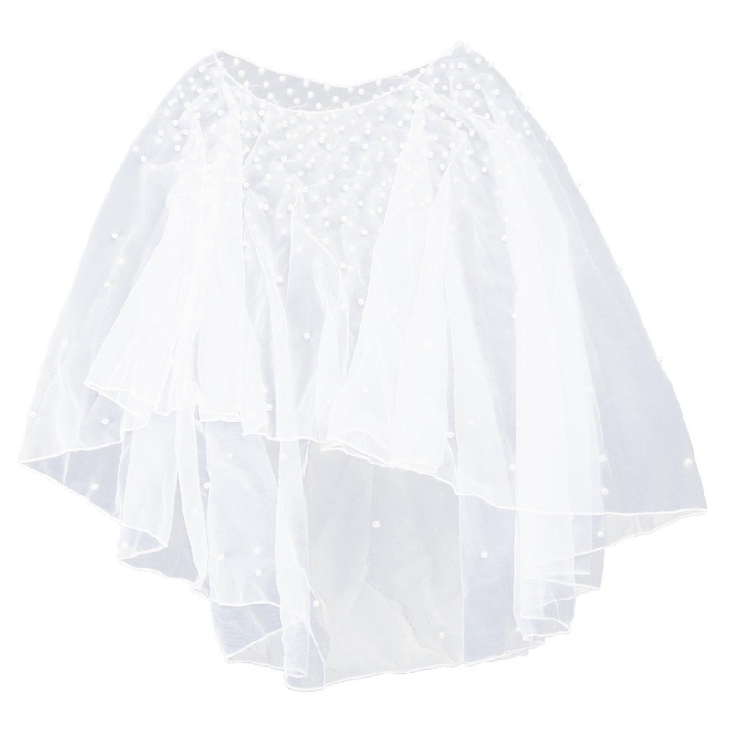 Womens Wedding Bridal Shawl Wrap Capelet See-Through Pearl Beads for Jacket  Tulle Cape Bridesmaid Lace-Up | Fruugo SG