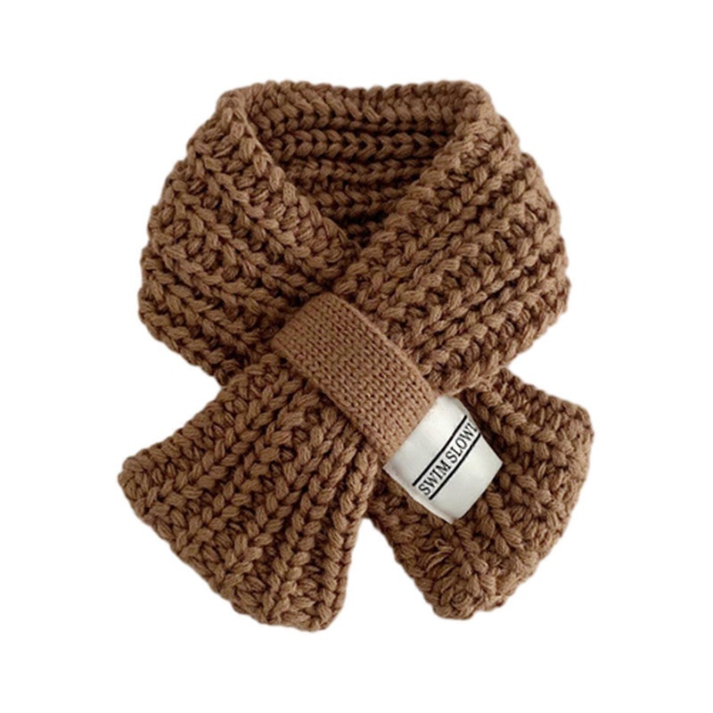 3-12T Children’s Long Muffler Winter Warm Cross Neck Warmer Fashionable Solid Neck Scarf Perfect for Outdoor Activities  Coffee color | Fruugo SG