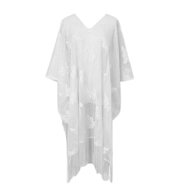 Beach Vacation Sunscreen Shawl for Women Travel & Club Parties Elegant Hollowed Out Embroidery Shawl Pullover Top  White | Fruugo SG