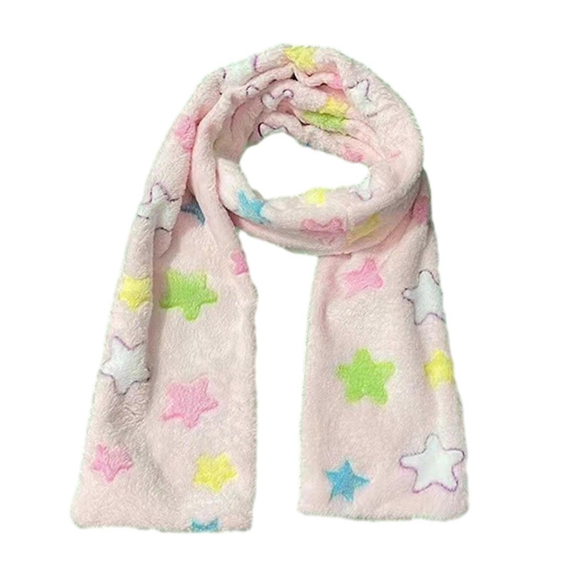 Furry Scarf for Men, Women, and Kids Soft Warm Scarves Neck Warmer Winter Women Versatile Star Scarf  Pink | Fruugo SG