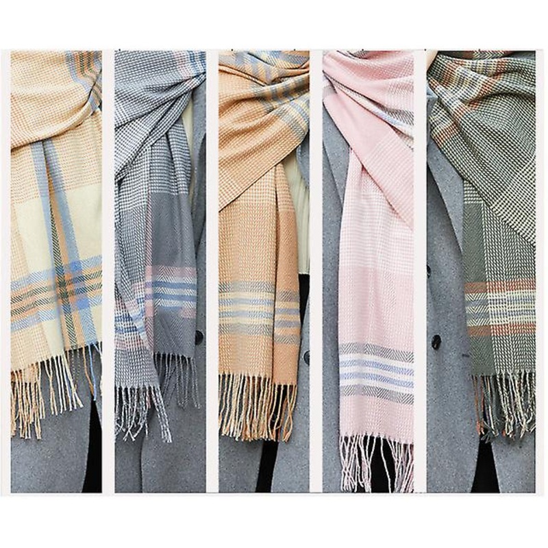 Imitation Cashmere Women’s Fall Winter Scarf Blanket Wrap Shawl Stole Warm Soft Thick Fringe | Fruugo SG