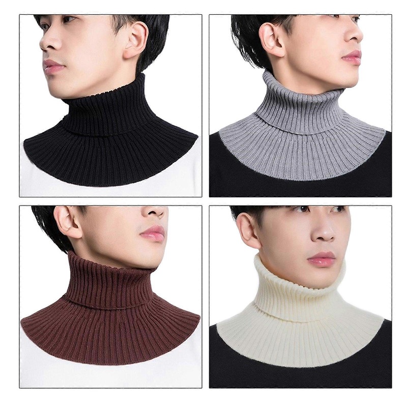 Knitted Fake Collar Scarf Elastic Stretch Detachable Turtleneck Collar Scarf Winter Warm Wrap Scarf Windproof Neck Guard  White | Fruugo SG