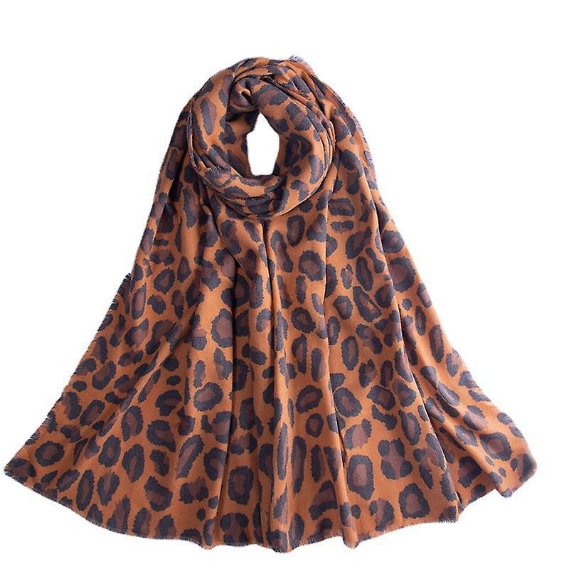 Leopard Print Imitation Cashmere Women’s Fall Winter Scarf Blanket Wrap Shawl Stole Warm Soft | Fruugo SG