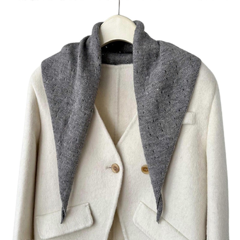 Solid Color Shawl for Teens Girls Winter Triangle Scarf for Students Camping Shopping Dopamine Styling Taking Photo  Gray | Fruugo SG