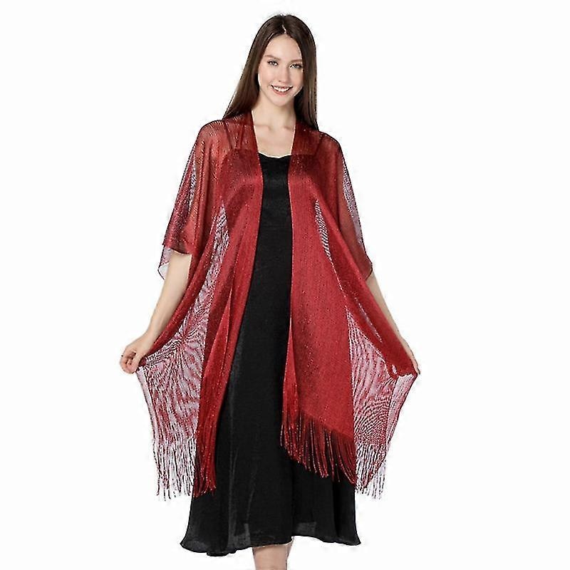 Sparkling Metallic Shawls And Wraps For Evening Party Dresses European Style | Fruugo SG
