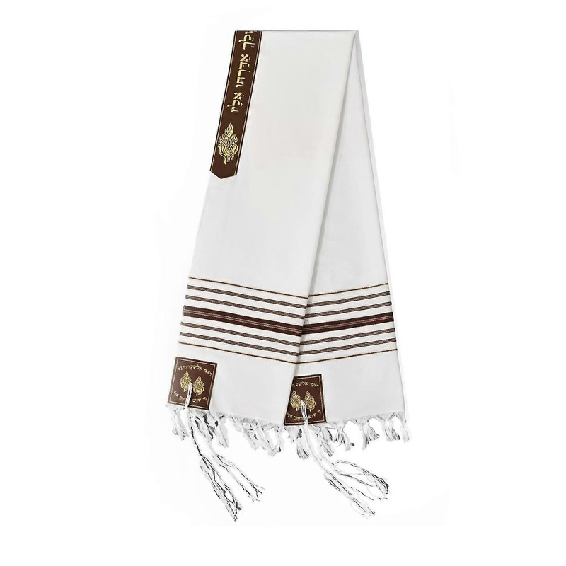 Traditional Prayers Shawl With Hebrew Letter Fringes Tallit For Spiritual Ceremonies Religious Event Unisex Design  brown | Fruugo SG